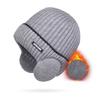 Winter Warm Beanie Unisex Knitted Hat with Fleece Ear Protection, European Style