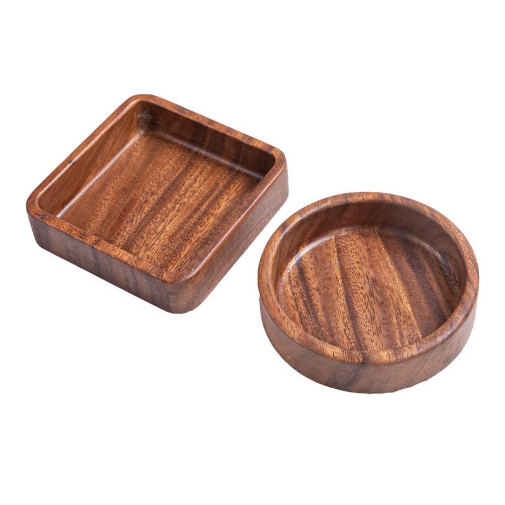 Natural Wooden Fruit Tray Japanese Style Dried Fruits Plates Stackable Tray  Restaurant
