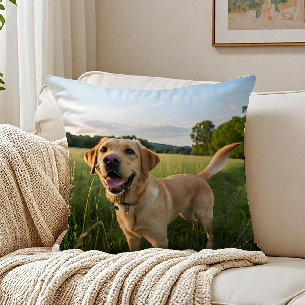 Labrador Retriever Pillow Friendly Dog Plush Cushion Cushion Cover Pillowcase Antidustmite living Room Sofa Decor Cushion Room
