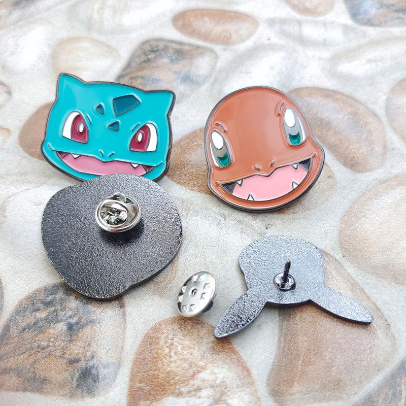 Pikachu And Bulbasaur Enamel Pins Squirtle Charmander Brooches for Women Cartoon Badge On Backpack Hat Decoration Gifts