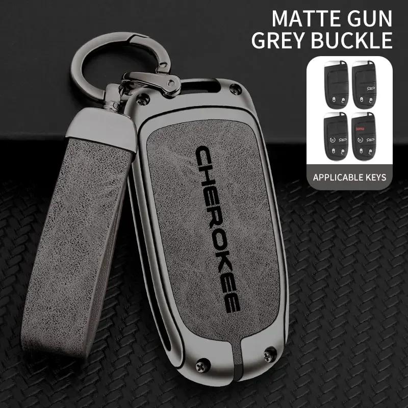 Zinc Alloy Car Key Case Cover Shell Fob For Jeep Cherokee Remote Control Protector For JEEP CHEROKEE Key Cover Auto Accessories AMS1