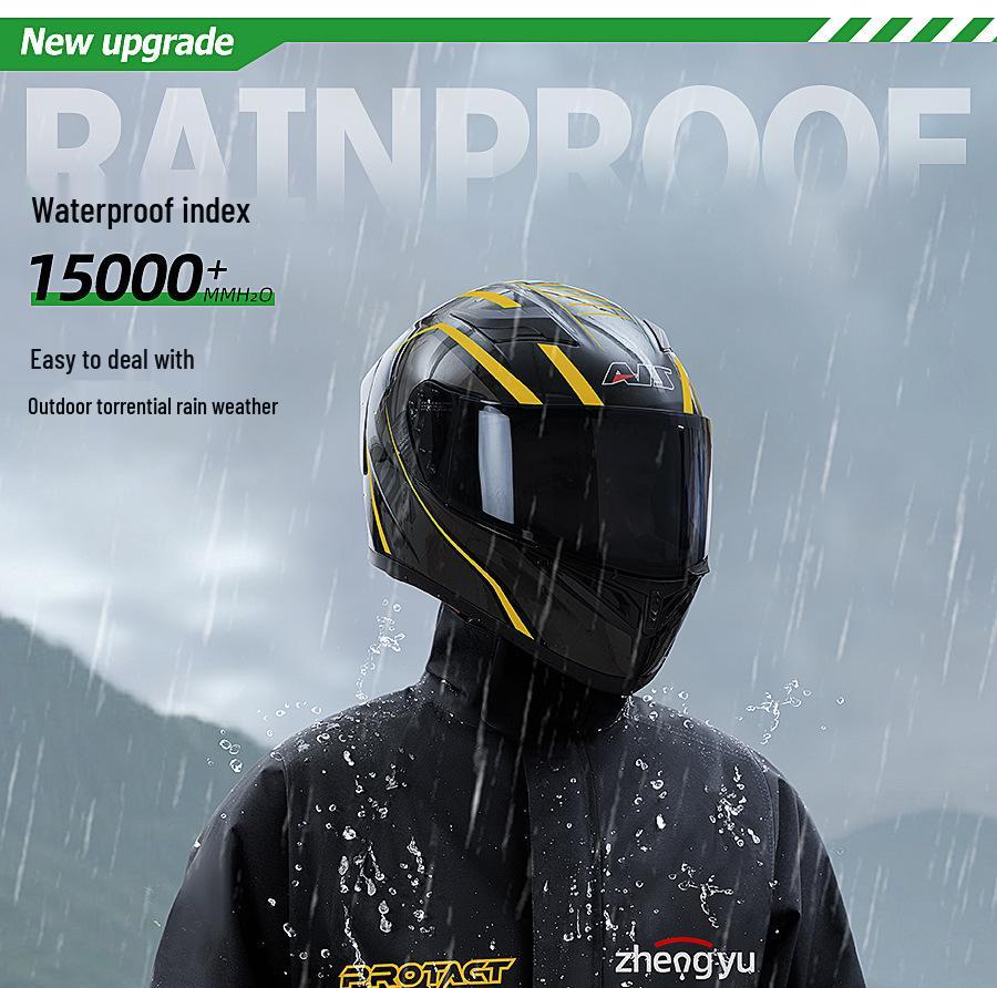 Heavy-Duty Split Raincoat & Pants Set for Motorcycle Riders