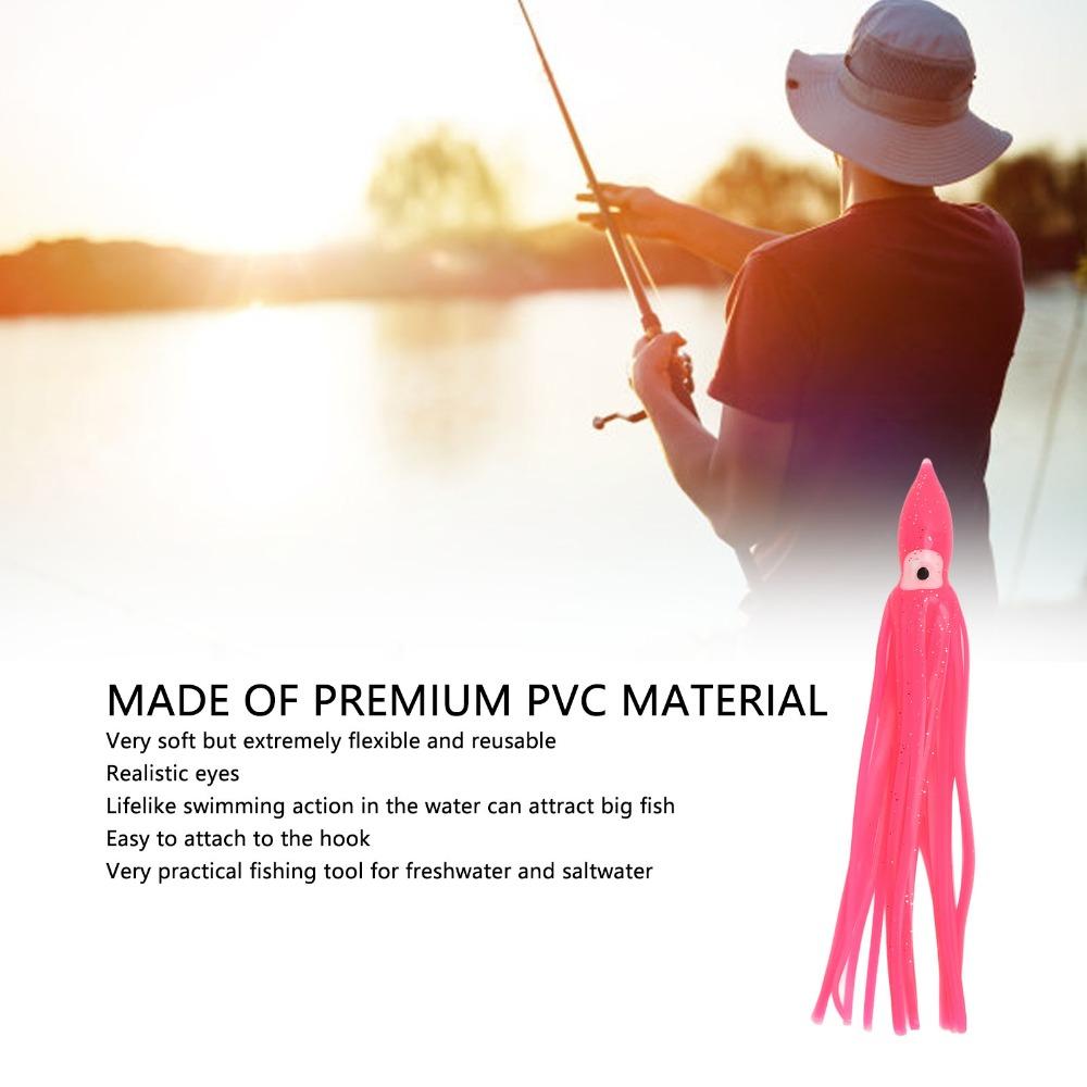 10PCS 14/16/18cm Squid Skirts Lures Lifelike Eyes Fishing Lures Trolling Baits  Deep Sea Fishing
