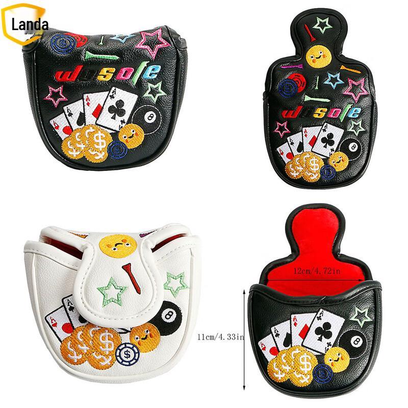 Landa Golf Putter Headcover with Smile Face Pattern