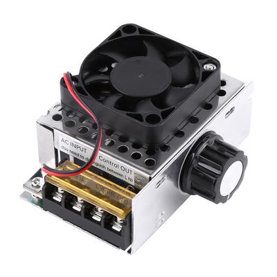 Regolatore di tensione elettrico SCR da 4000 W, regolatore di velocità del motore, dimmer, temperatura, con ventola