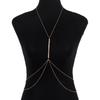 Geometric Rhinestone Chain: European & American Fashion Body Chain for Women