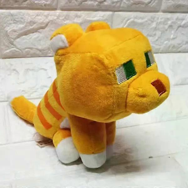 18 cm Held Minecraft Ingwerkatze sitzend Gelbes Plüschtier Weiches Spielzeug Neu_Super Geschenk