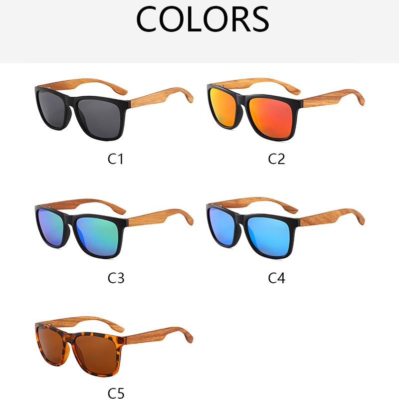 Retro Square Wooden Sunglasses Fashion Women Men Luxury Brand Sun Glasses Vintage Outdoor Shade Driving Lady Man Glasses Uv400