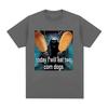 Today I Will Eat Two Corndogs Graphic T-Shirt Skeleton Meme Vintage Gothic Short Sleeve T-shirts Cotton Oversized T Shirts