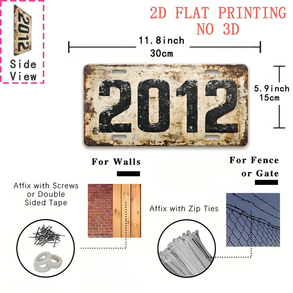 D Flat D Flat Printing Decorative Sign Pc Retro Aluminum Sign (cm X Cm) Bar Garage Cafe for Man Cave