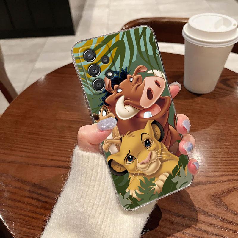 Clear Case For Samsung Galaxy A57 A37 A56 5G A36 Cases A55 A54 A35 A26 A07 A17 A16 A06 A34 A15 Cover The Lion King HAKUNA MATATA