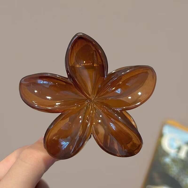 Fashion Flower Hair Claw Korean Large Crab Clamp Vintage Women Ponytail Shark Clip Headdress Hair Accessories Fashion Jewelry