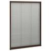 Insect Screen Pleated Blind for Windows Aluminum Brown 80x120 Cm