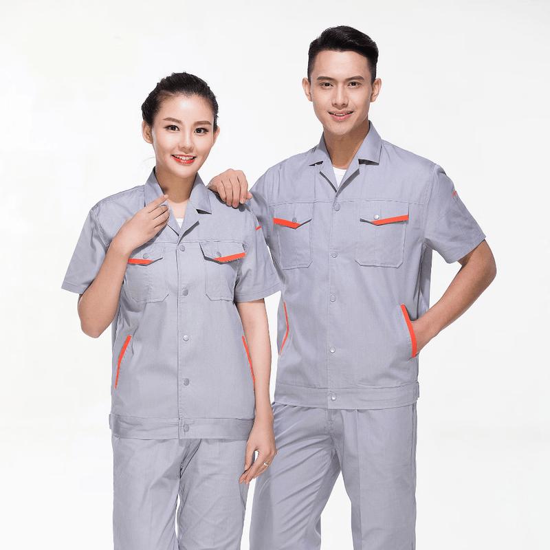 Qidingbao Grey Long Sleeve Workwear Set 4XL