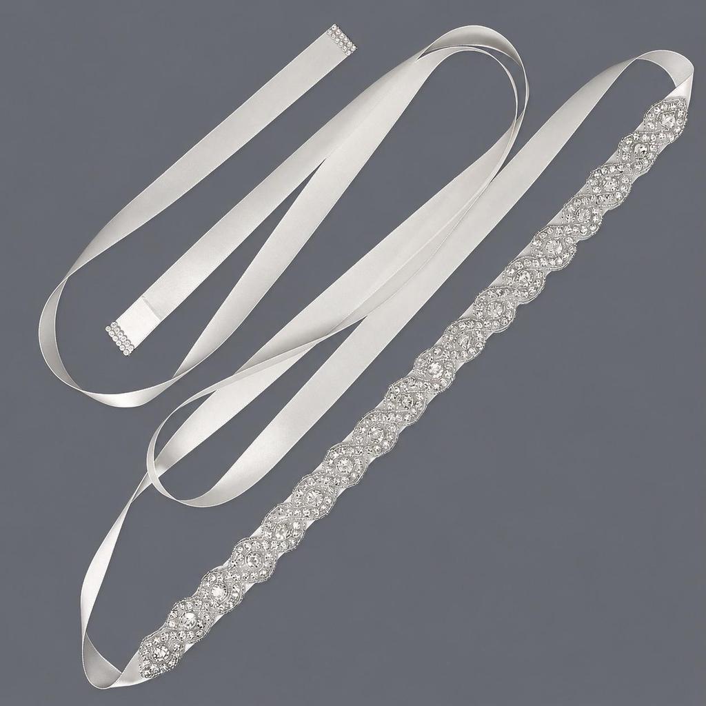 Elegant Silver Rhinestone Wedding Belt – Versatile High-End Dress Accessory for Fashion Shows and Performances