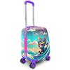coral high Kids Surfer Cat gemusterter Kinderkoffer 16779