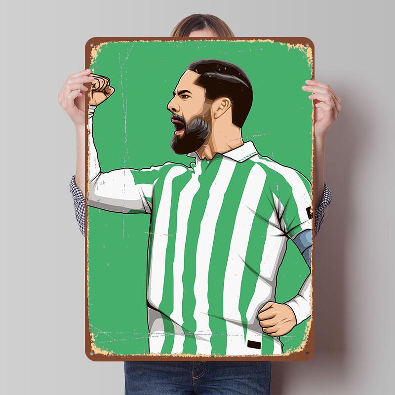 

Isco Alarcon Metal Poster Customized Wall Art Retro Vintage Tinplate Signs for Man Cave Gaming Room Decoration Cozy House Decor 7.9x11.8In(20x30cm)