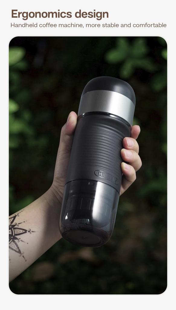 HiBREW H4A Draagbare Koffiemachine voor Auto & Huis, 3-in-1 Espresso Koffiezetapparaat, 80W 12V Auto Koffiezetapparaat, 15bar, 60ml Watertank