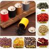 Small Kraft Paper Tea Canister with Round Airtight Double Lid Mini Kitchen Tea Canister Container for Leaf Coffee Spices Herbs