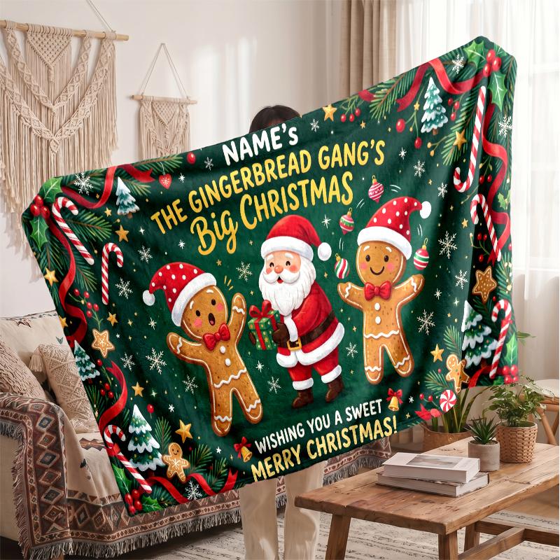 Christmas Flannel Throw Blanket Soft Warm Cozy For Sofa Bed Indoor Home Use Great Holiday Gift