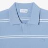 [Lacoste] Men's Open Collar Pinstripe Short-Sleeve Sweater Polo Shirt PH396E-56GAEY