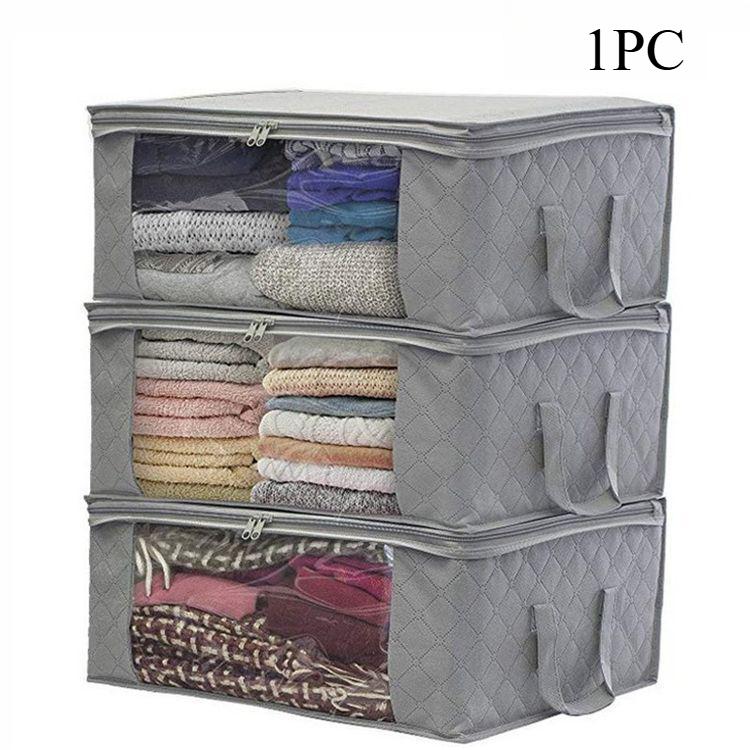 1 шт3 шт органайзер для одежды сумка для одежды одеяло одеяло коробка для шкафа сумка для домашнего складного хранения 1PC серый 719₽