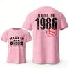 Mode Heren T-shirt Gemaakt in 1986 40 Jaar Geweldig Zijn Vintage 40ste Verjaardag Cadeau T-shirts Dames Casual T-shirt Los Streetwear T-shirt