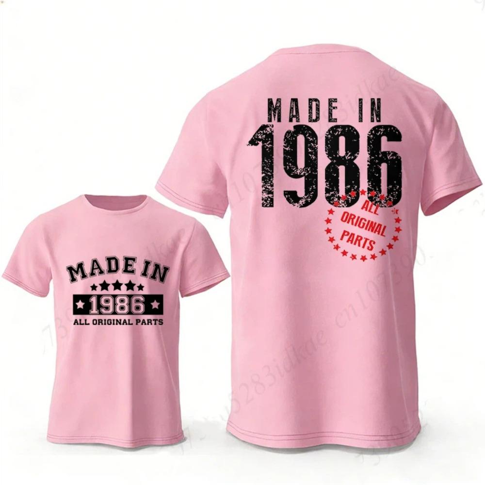 Mode Heren T-shirt Gemaakt in 1986 40 Jaar Geweldig Zijn Vintage 40ste Verjaardag Cadeau T-shirts Dames Casual T-shirt Los Streetwear T-shirt