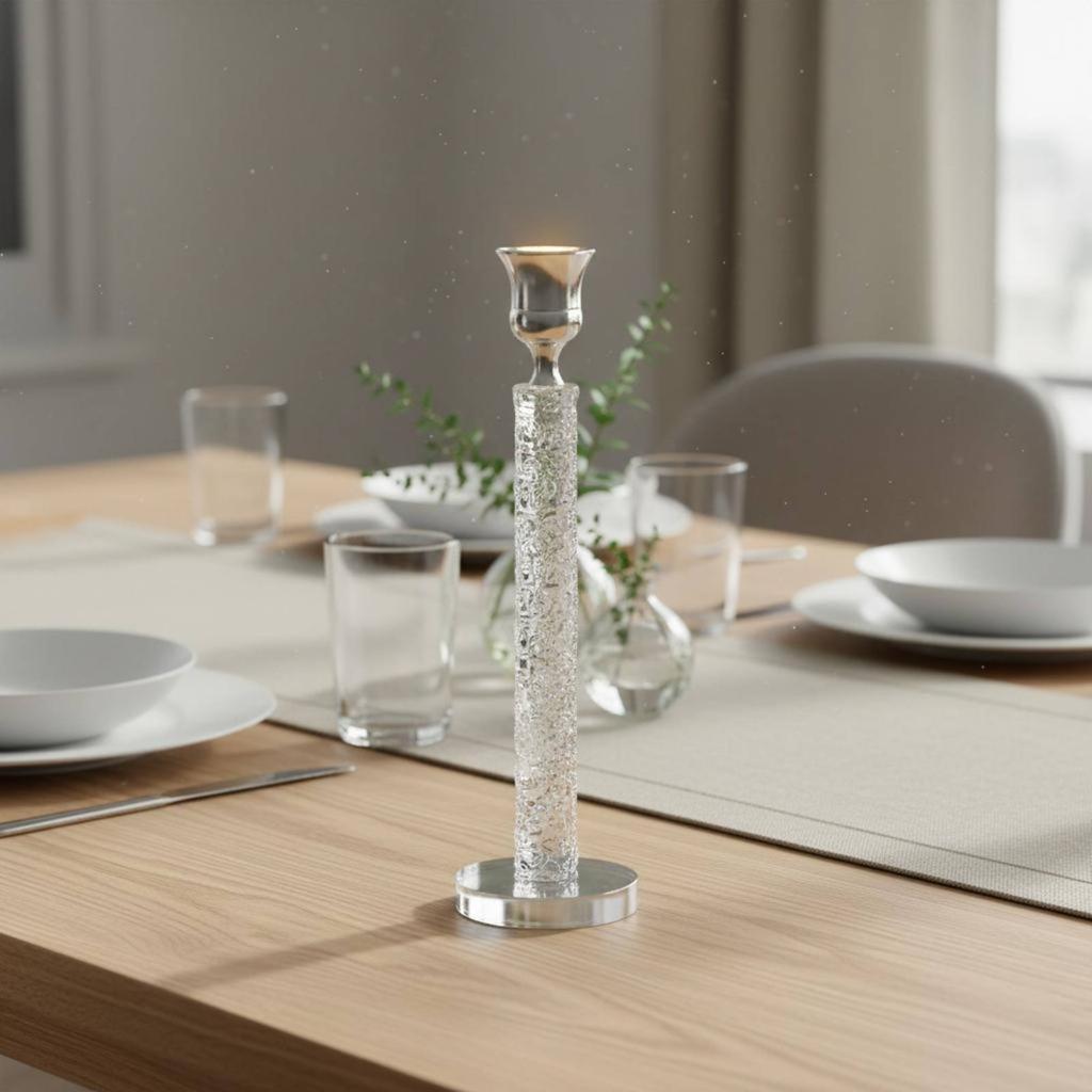 3 Pieces Crystal Candlestick Set Nordic Design Taper Candle Holder Set Decorative Table Centerpiece Elegant Design for Wedding