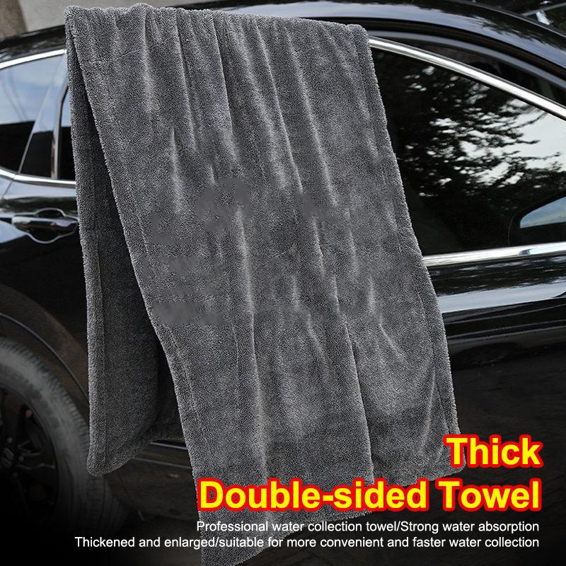 Microfiber Drying Towel Twisted Pile 2 Sides 1200 Gsm Thick Microfiber Cloth Super Absorbent Car Motorcycle Drying Cloth