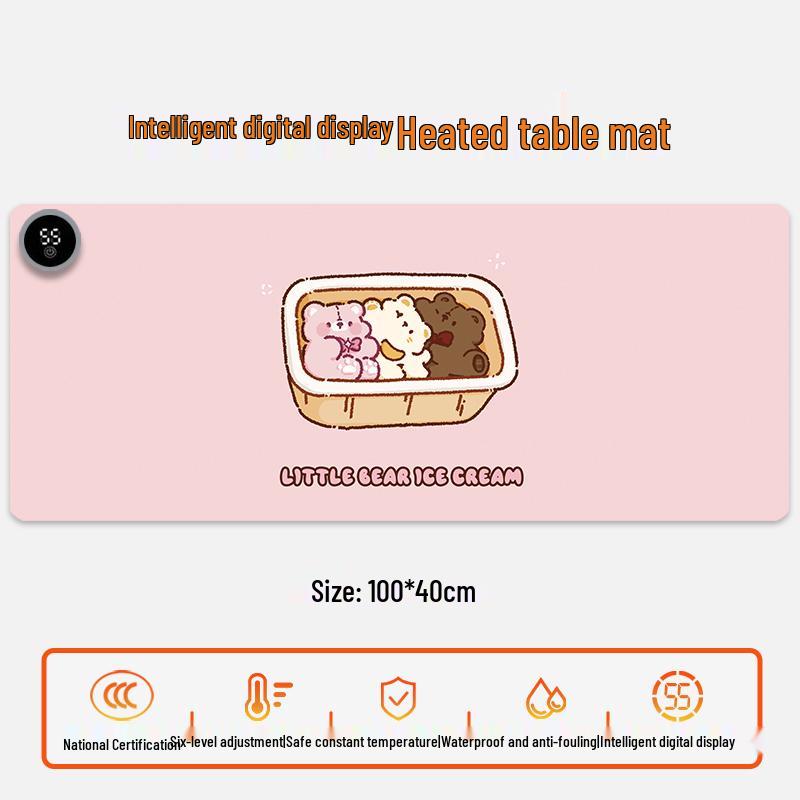 Electric Heating Desk Pad - Warm Mouse Pad for Office & Student Use