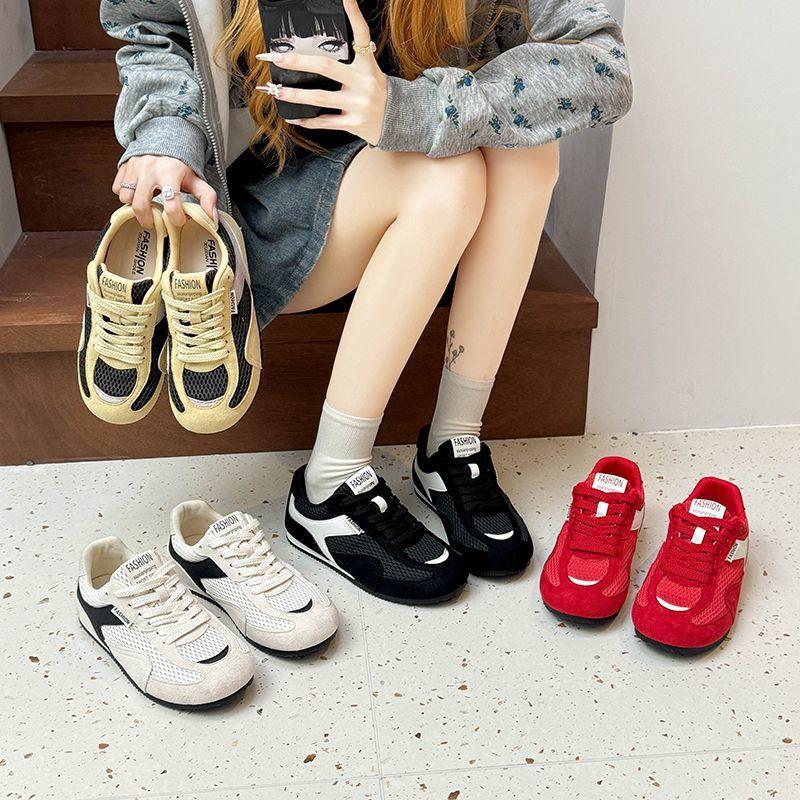 Niche German Training Shoes Women's 2025 Autumn New Breathable Mesh Versatile Casual Sports Shoes Platform Running Forrest Gump Shoes