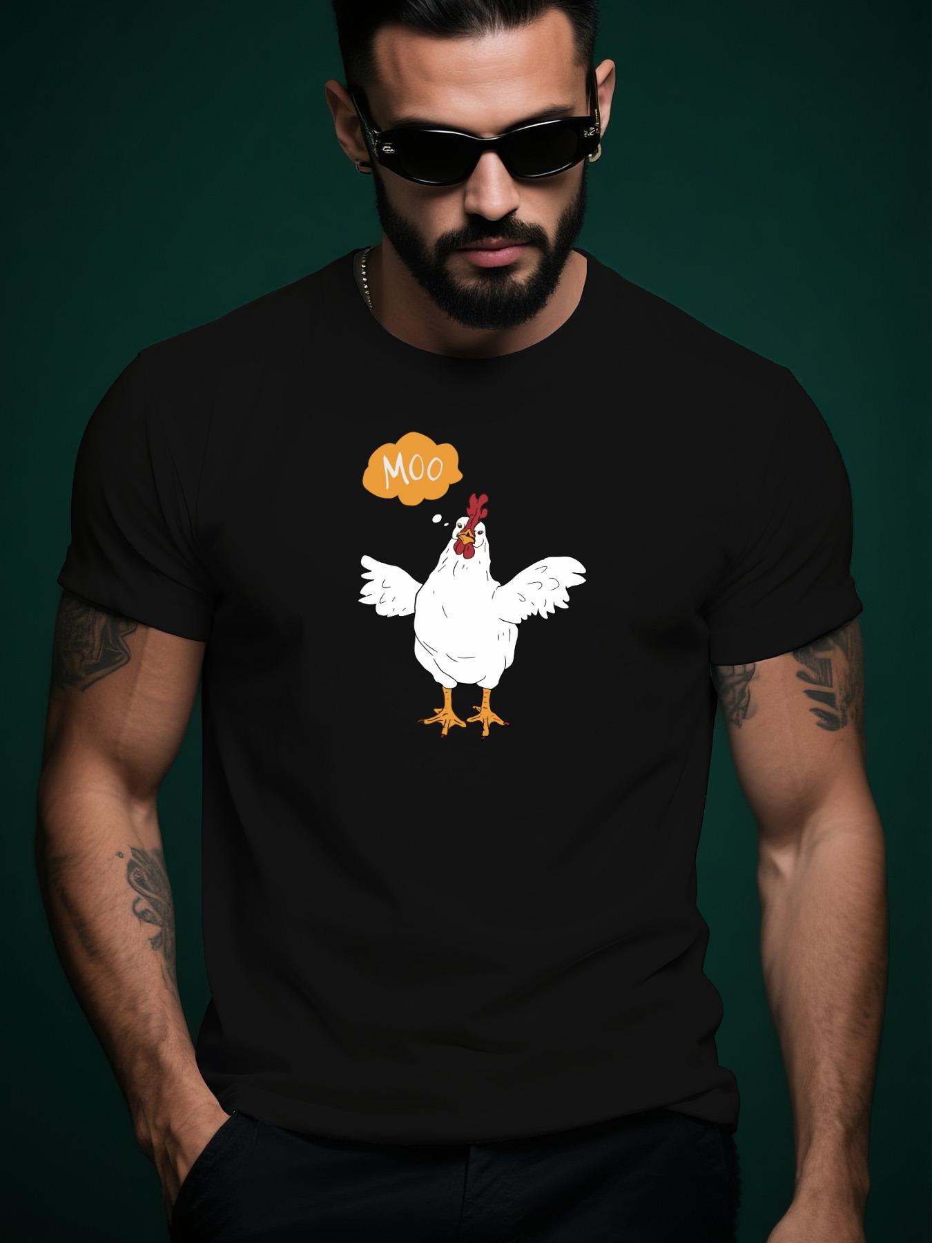 Summer Graphic Tshirt with Rooster MOM Print - Lightwei... XXXXL