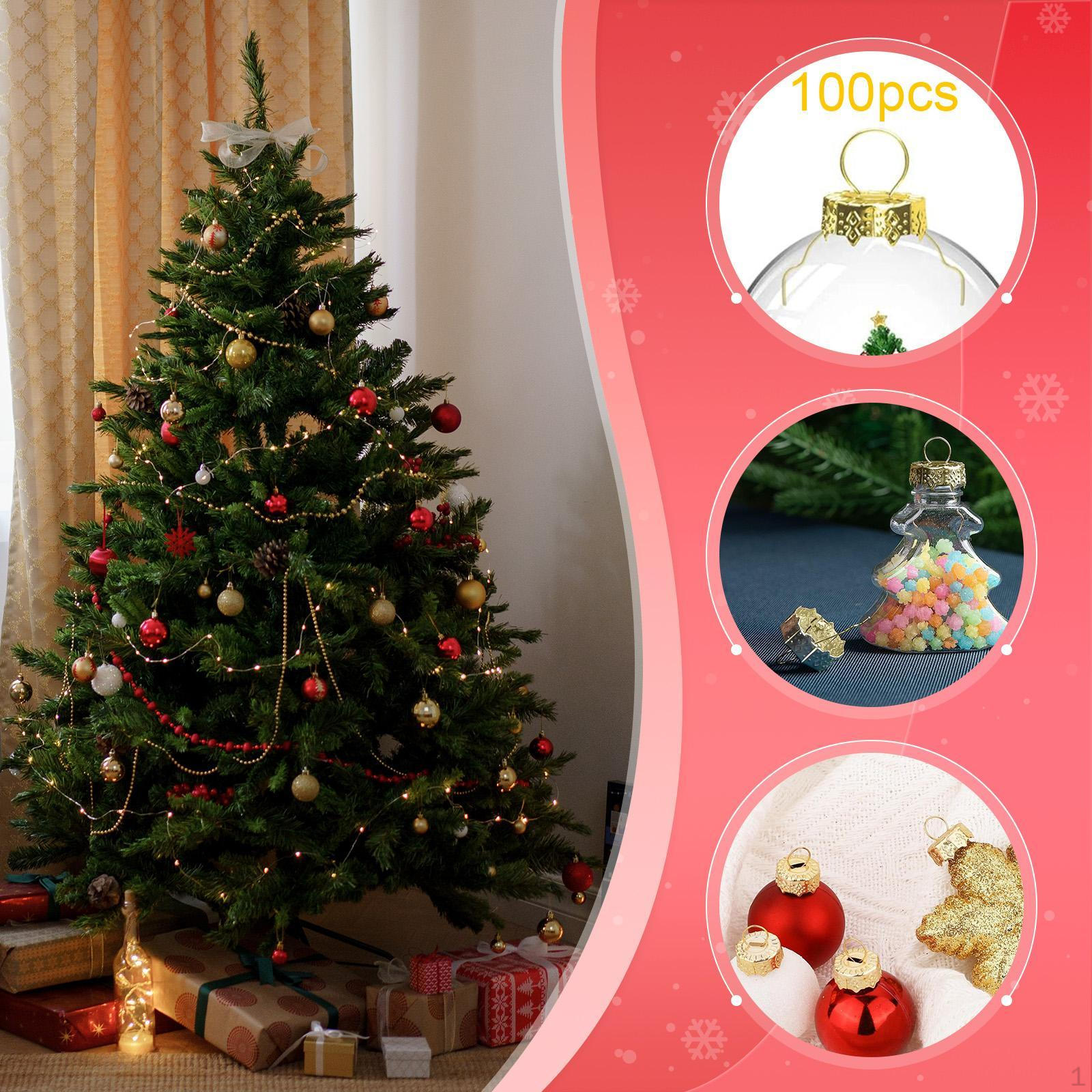 

100 штук Золотые подвески для рождественских шаров для праздничных вечеринок, для дома в помещении 10mm