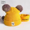 Ear Protection Kids Knitted Hat Warm Hat Scarf Set Winter Baby Beanie Cap  Toddler