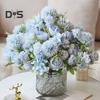 Artificial Flowers Fake Peonies Bouquet Mixed Faux Silk Flowers Artificial Blooms Bunch for Table Centerpiece Wedding Party Decor