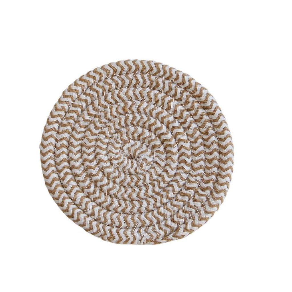 Handmade Nordic Style Heat-Resistant Cotton Rope Coasters – Thick Woven Placemats