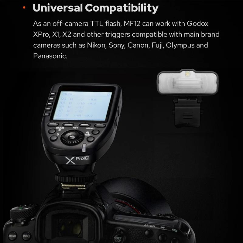 Godox MF12 MF12-K2 Blitz Makro Speedlite Blitz 2,4 GHz Drahtlose Steuerung Blitzgerät für Sony Canon Nikon Fuji Olympus Pentax