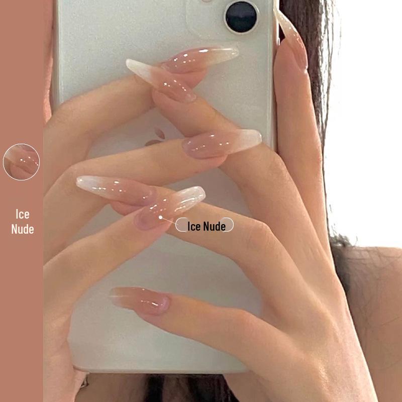 Summer 2025 Ice Transparent Nude Nail Gel Polish - Popular Whitening Jelly Color Series