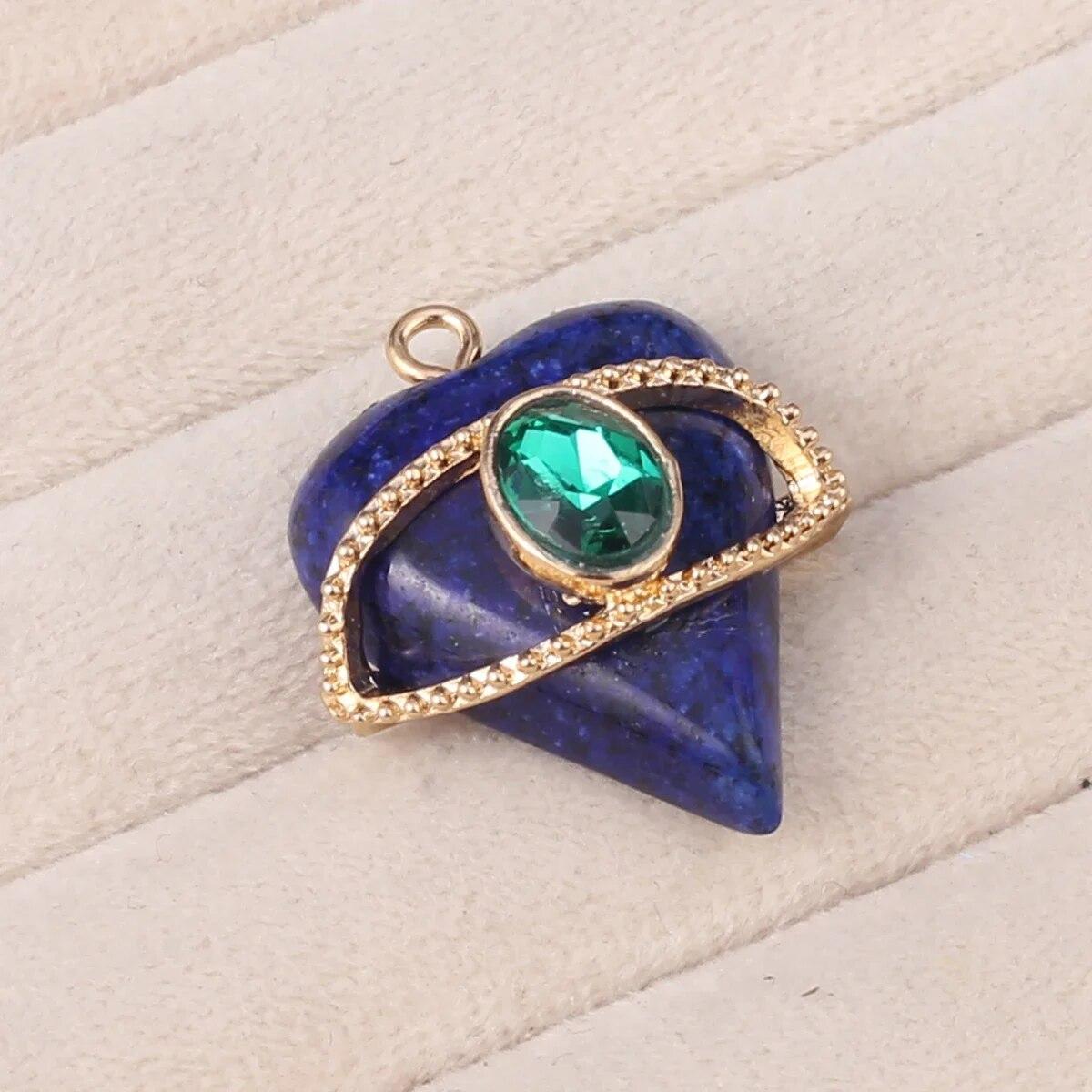 

Ожерелье с подвеской из натурального камня опал/ляпис-лазурь, обмотка, кулон для изготовления ювелирных изделий, ожерелье, браслет, аксессуар 28x23x13mm