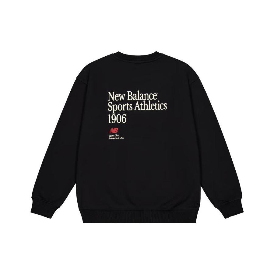 New Balance Sweatshirts Men's Black Crew Neck Moderate Other Unisex NCD42081-BK