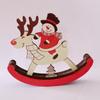 Christmas Decorations Rocking Snowman and Rocking Horse Ornaments Christmas Gifts Hand-painted Old Man and Snowman Wooden Crafts