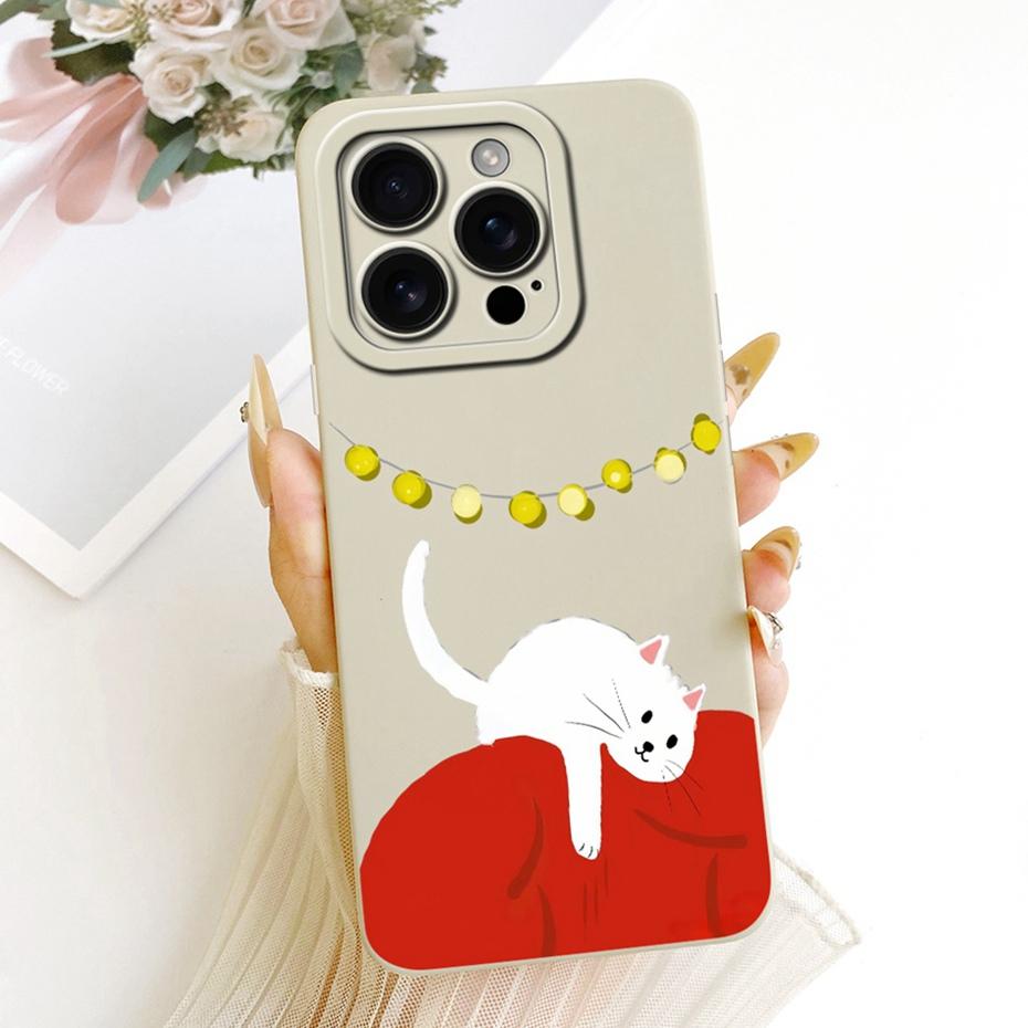 New Fashion Phone Case For iPhone 16 Pro Max iPhone16 16Pro Soft Silicone Cases For iPhone 16ProMax Shockproof Covers Bumpers