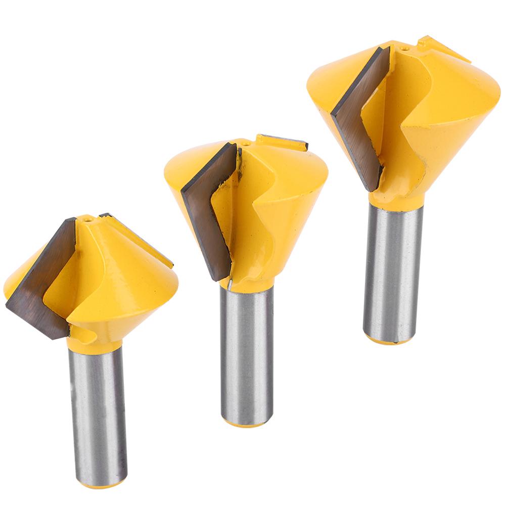 Trimming Router Bit Woodworking Router Bit Set 1/2" Shank Bird's Mouth Glue Joint Router Bit Woodworking Milling Cutter