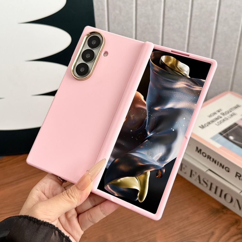 For Samsung Galaxy Z Fold 6 7 5G Solid Color Phone Case Magnetic Wireless Charger PC Hard Shel Hinge Protection Back Cover