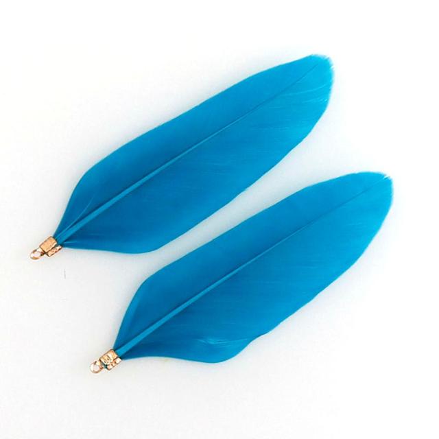 20 stk/pose 17 farger Naturlig gåsefjær Charms Anheng Ørepynt Charms For Diy Halskjede Armbånd Smykker Making 60 -70cm