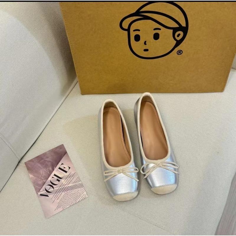 Silver Inner Height Increase Mary Jane Single Shoes Women's New Small Light Mouth Thick Heel High Heels