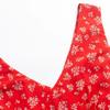 French Romantic Retro Print Deep V-neck Sexy Dress Women's Fashion Casual Vacation Vest Floral Long Skirt