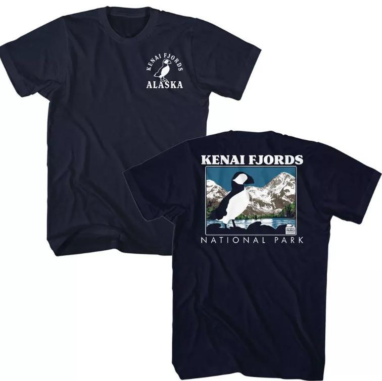National Parks Kenai Fjords Puffin Navy Brands Shirt Unisex T-Shirt XXL
