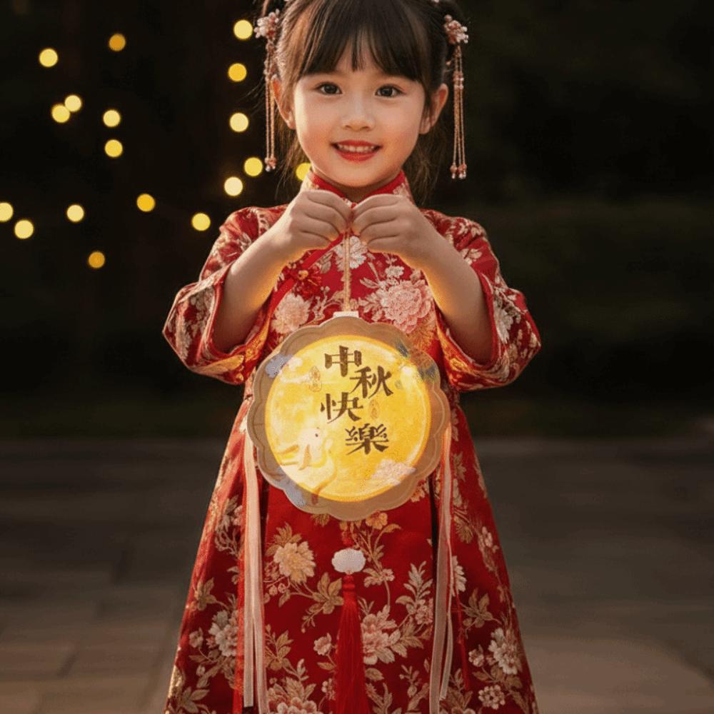 Handmade Mooncake Lantern Luminous Mid Autumn Lantern DIY Craft Kit Rabbit Lamp Students